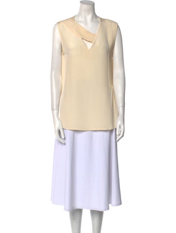 DiOMi Tops Silk V-Neck Tunic XS