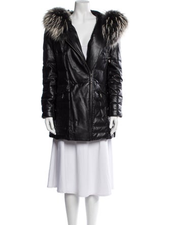 DiOMi Leather Fur Coat