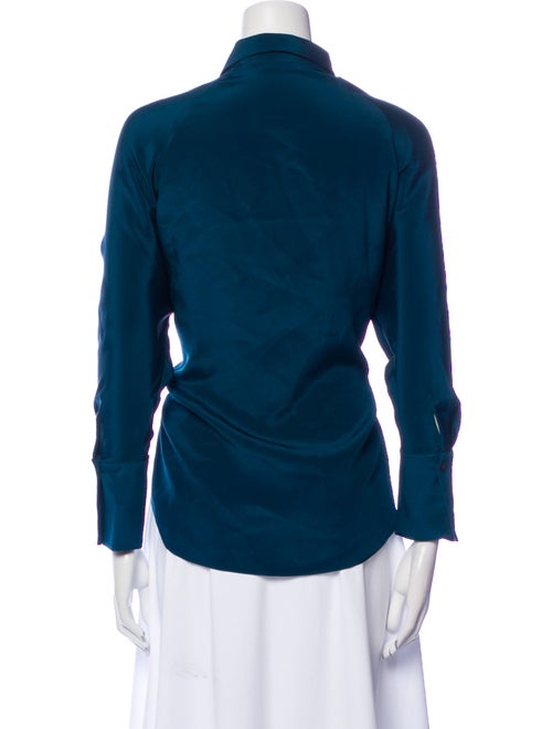 DiOMi Silk Long Sleeve Button-Up Top