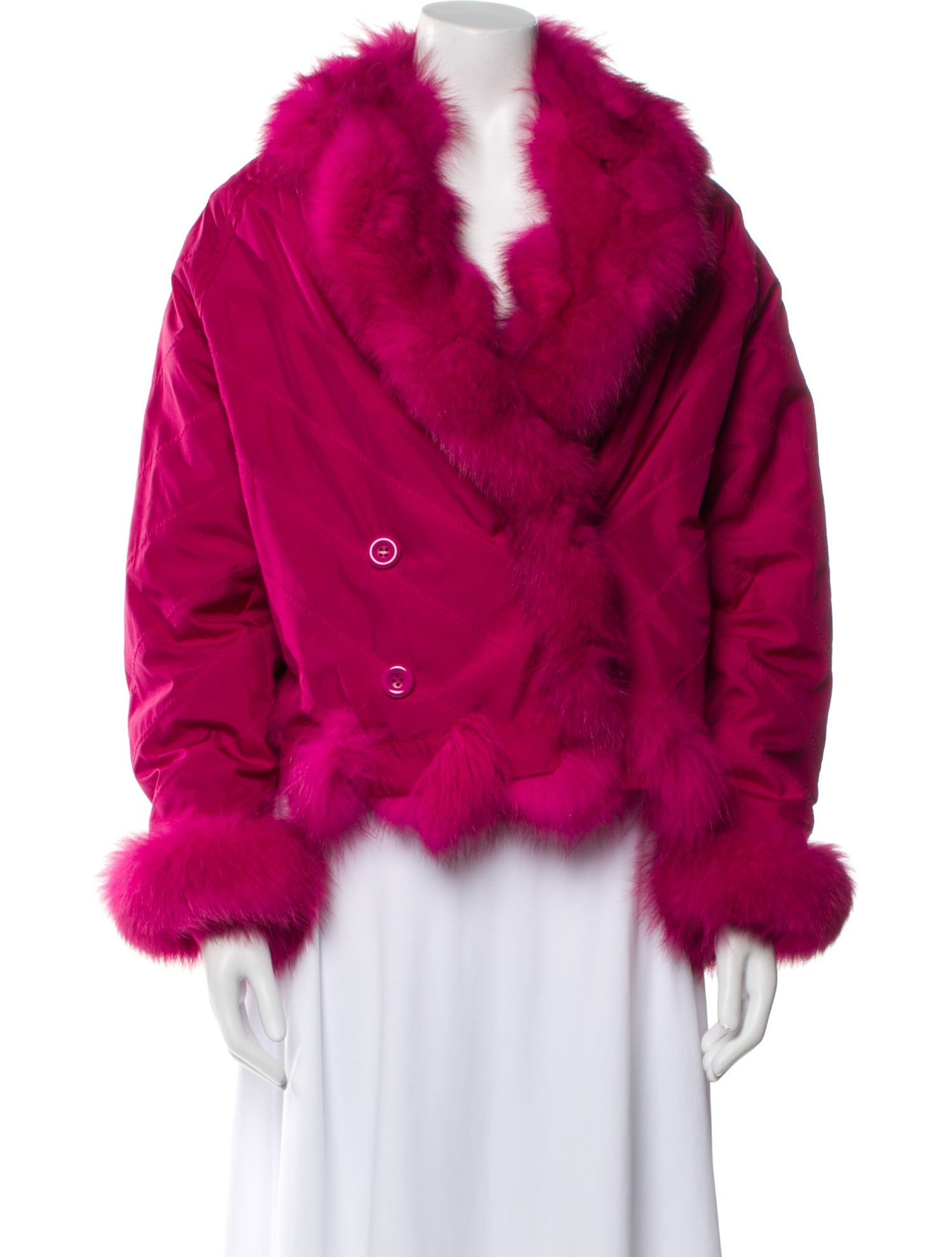 DiOMi Silk Faux Fur Jacket