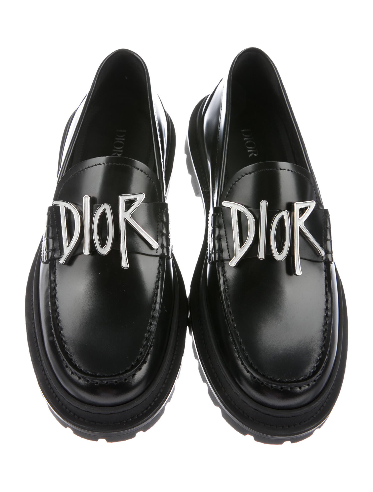 DIOR MEN 2020 x Shawn Stüssy Logo Placard Explorer Loafers w/ Tags