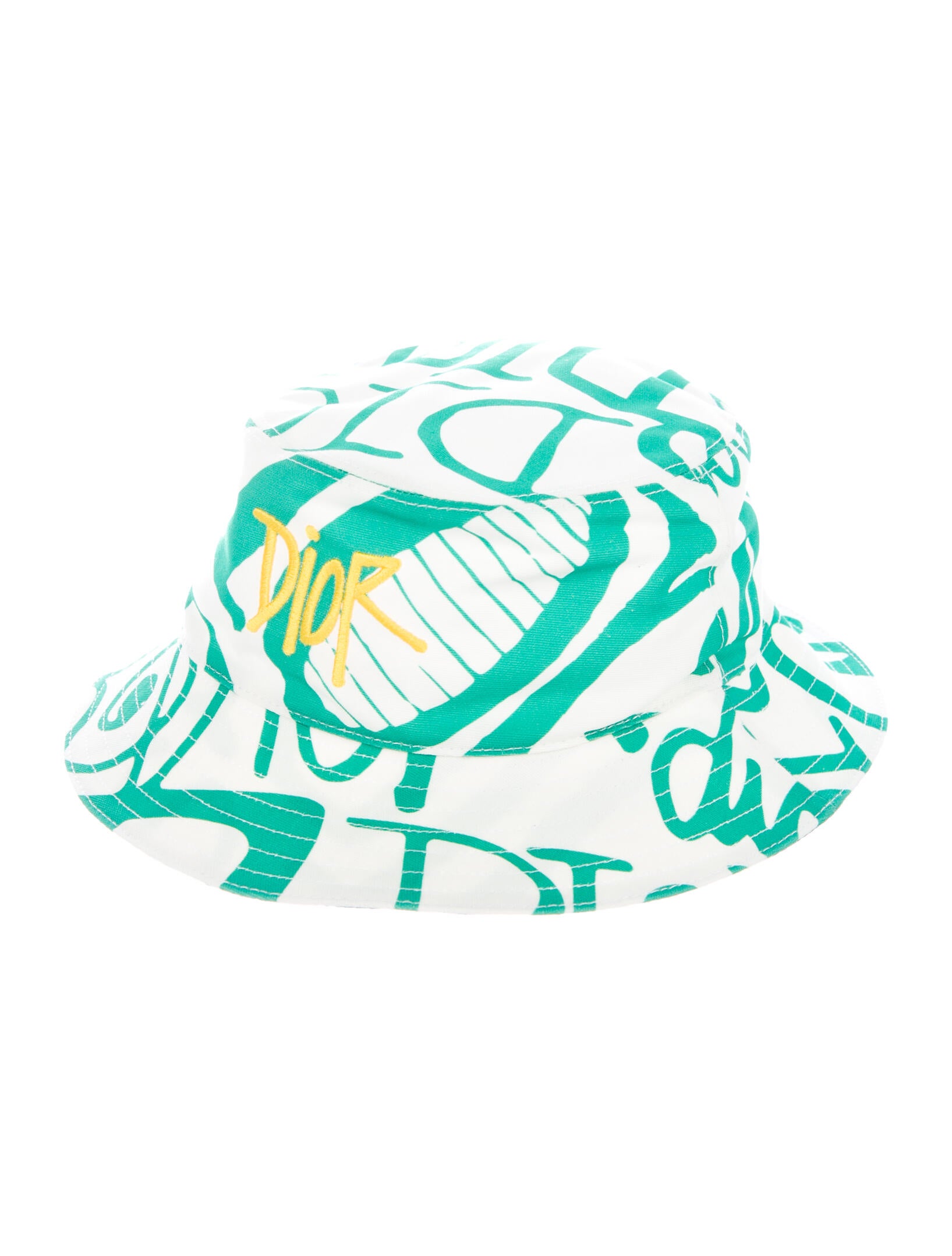 DIOR MEN x Shawn Stussy 2020 Logo Embroidered Bucket Hat w/ Tags