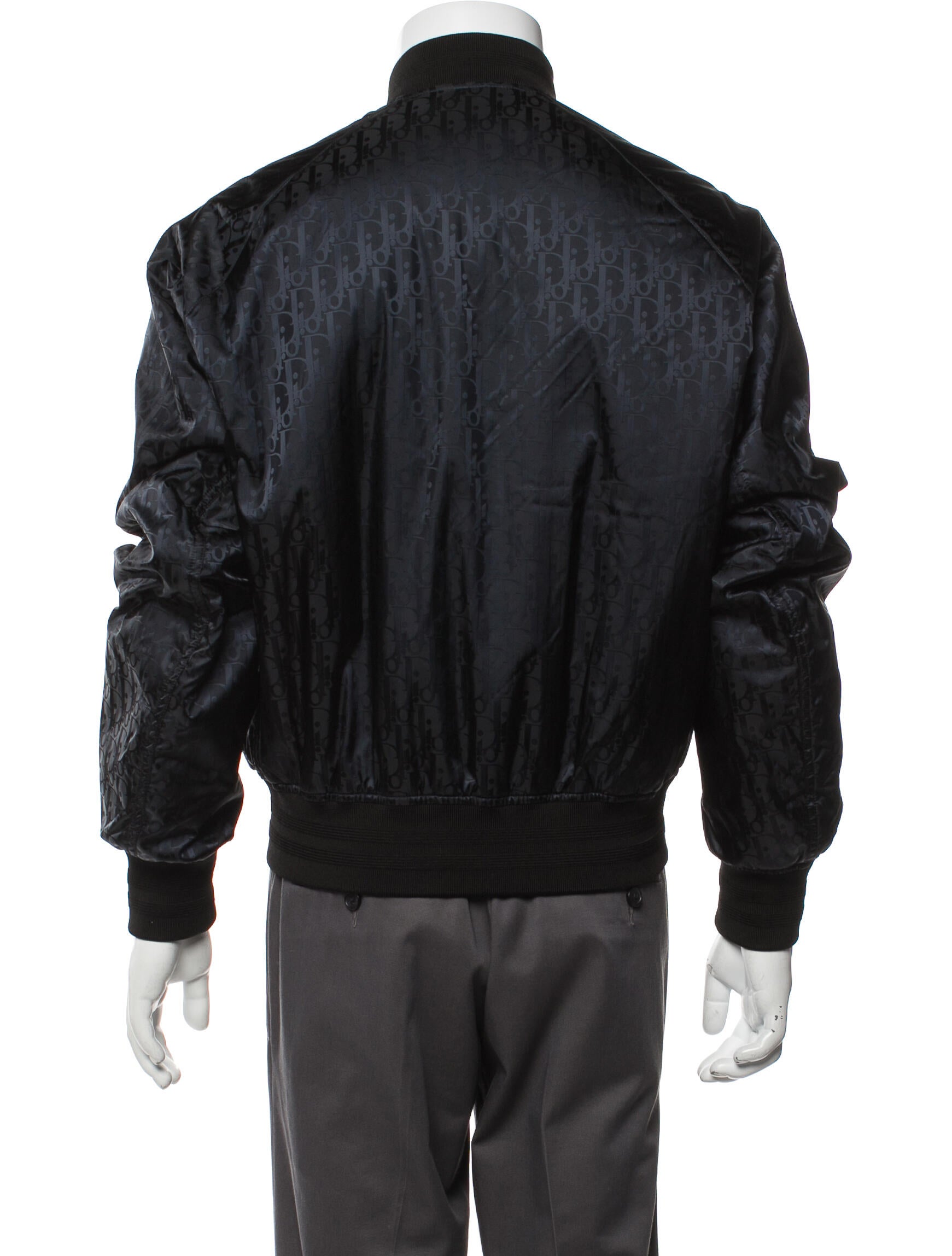 DIOR MEN 2021 Reversible Oblique Bomber Jacket - Black Outerwear
