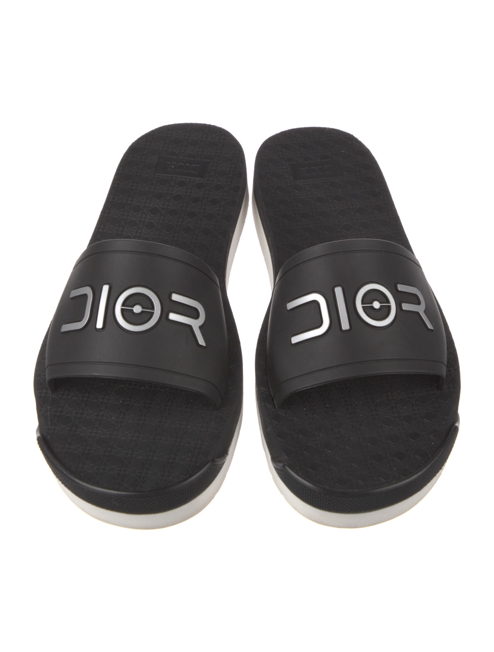 DIOR MEN Rubber Graphic Print Slides 