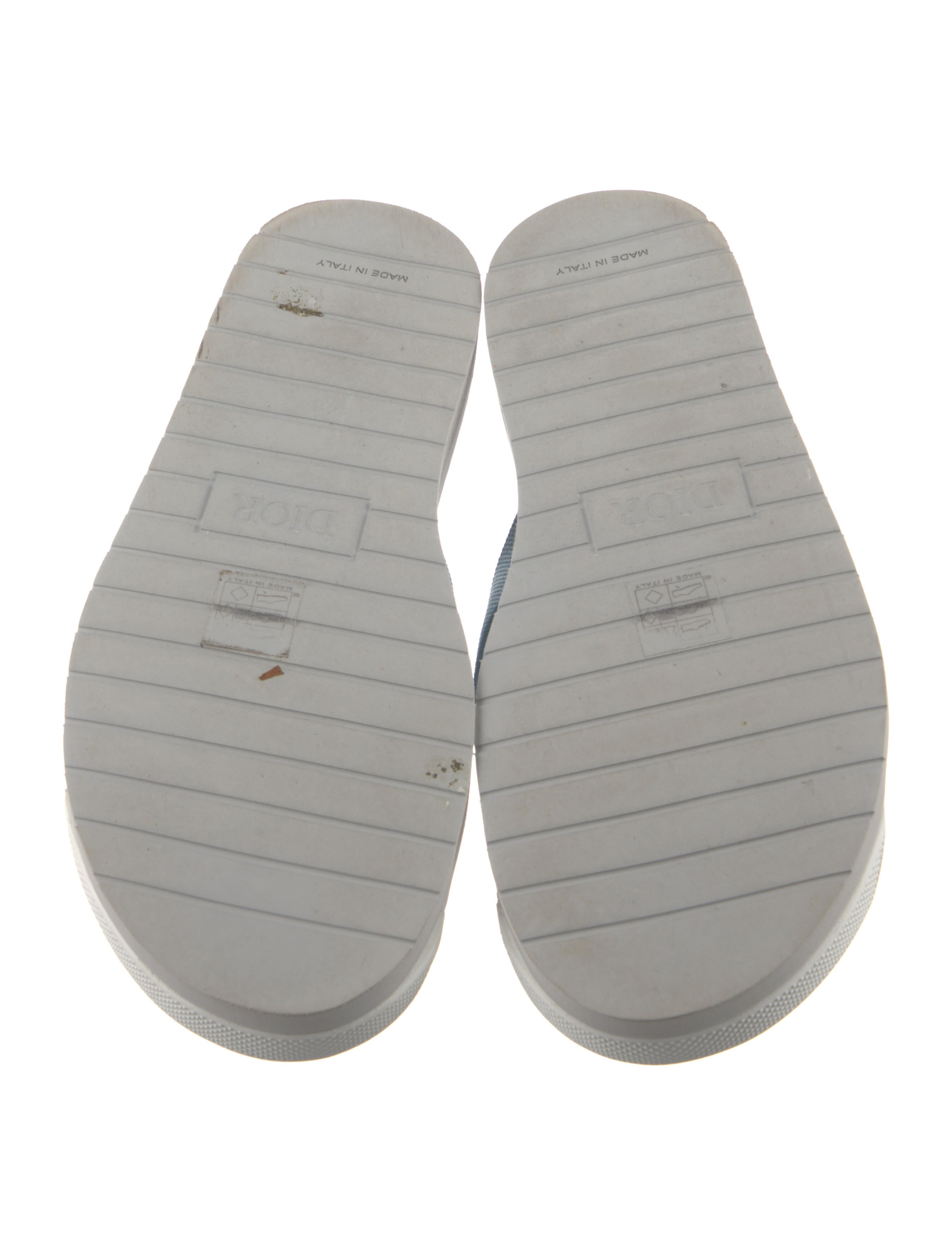 DIOR x Shawn Stussy Graphic Print Flip Flops - Blue Sandals, Shoes