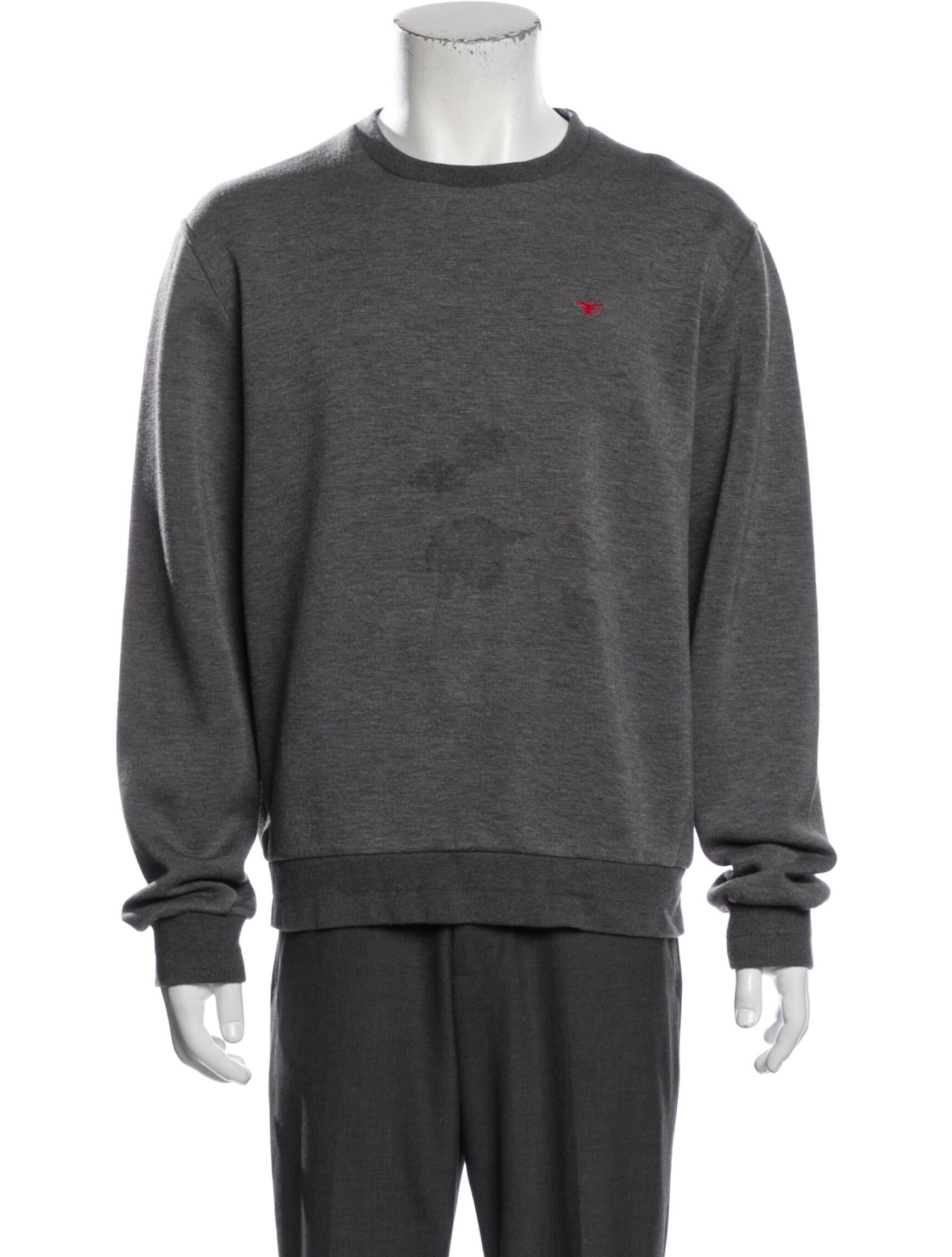 DIOR MEN Bee Embroidered Crew Neck 