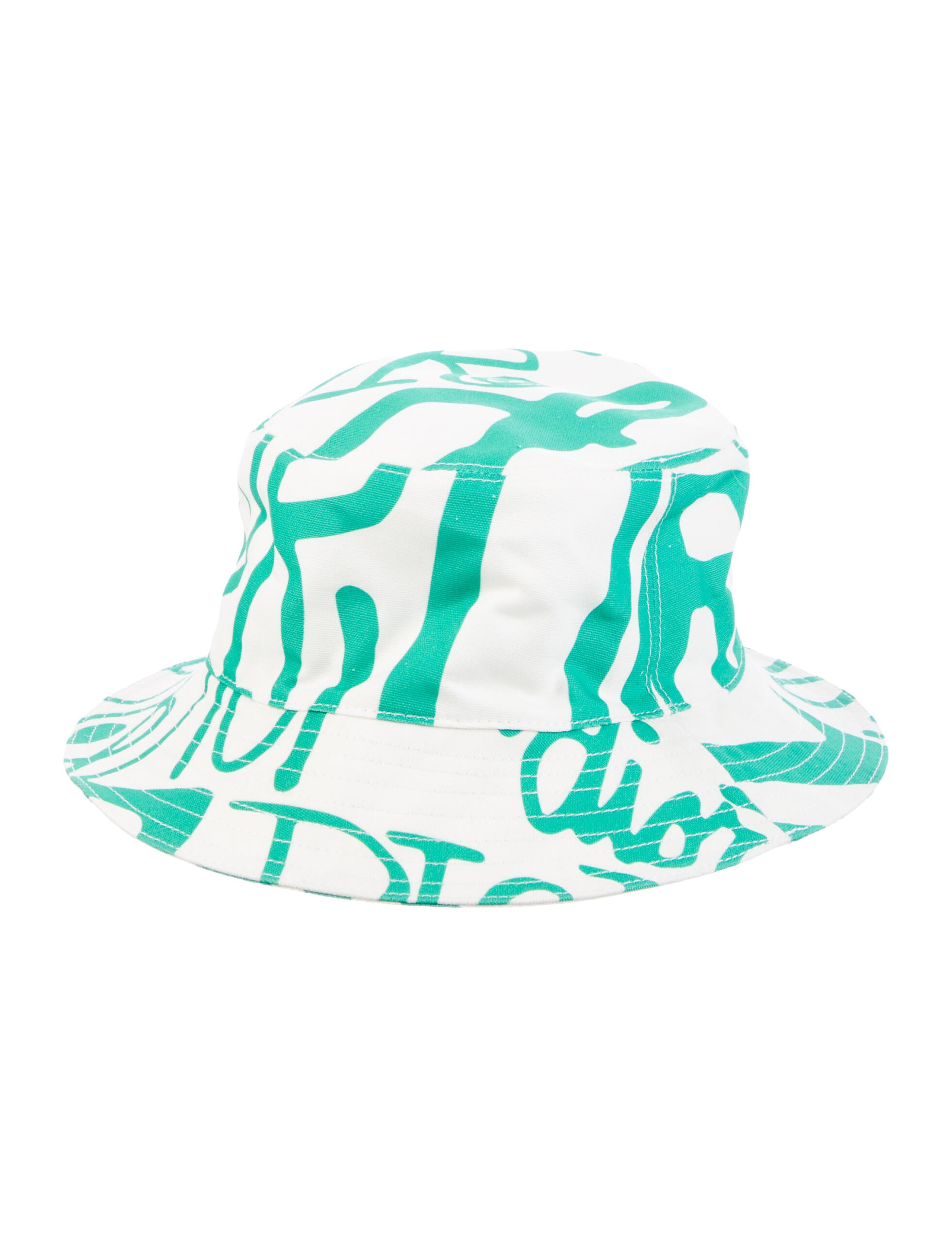 DIOR MEN x Shawn Stussy Bucket Hat w/ Tags - Green Hats