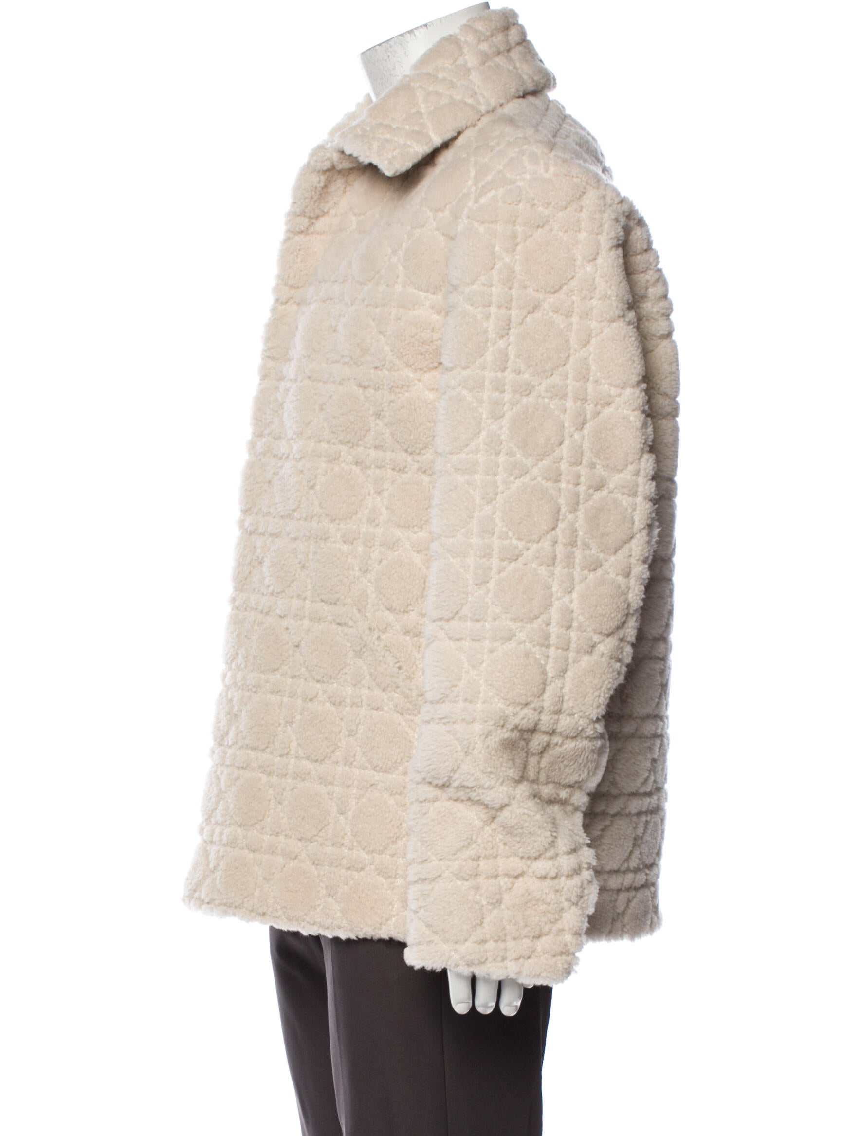 DIOR MEN 2022 Cannage Merino Shearling Jacket - Neutrals Outerwear
