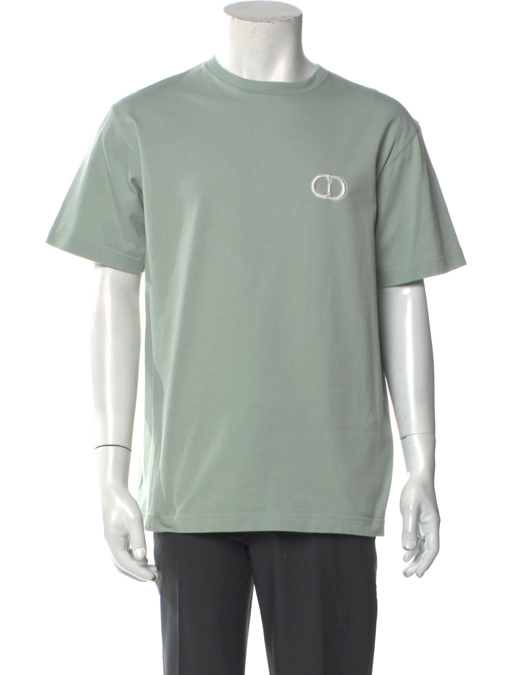DIOR MEN CD Icon Graphic Print T-Shirt - Green T-Shirts, Clothing