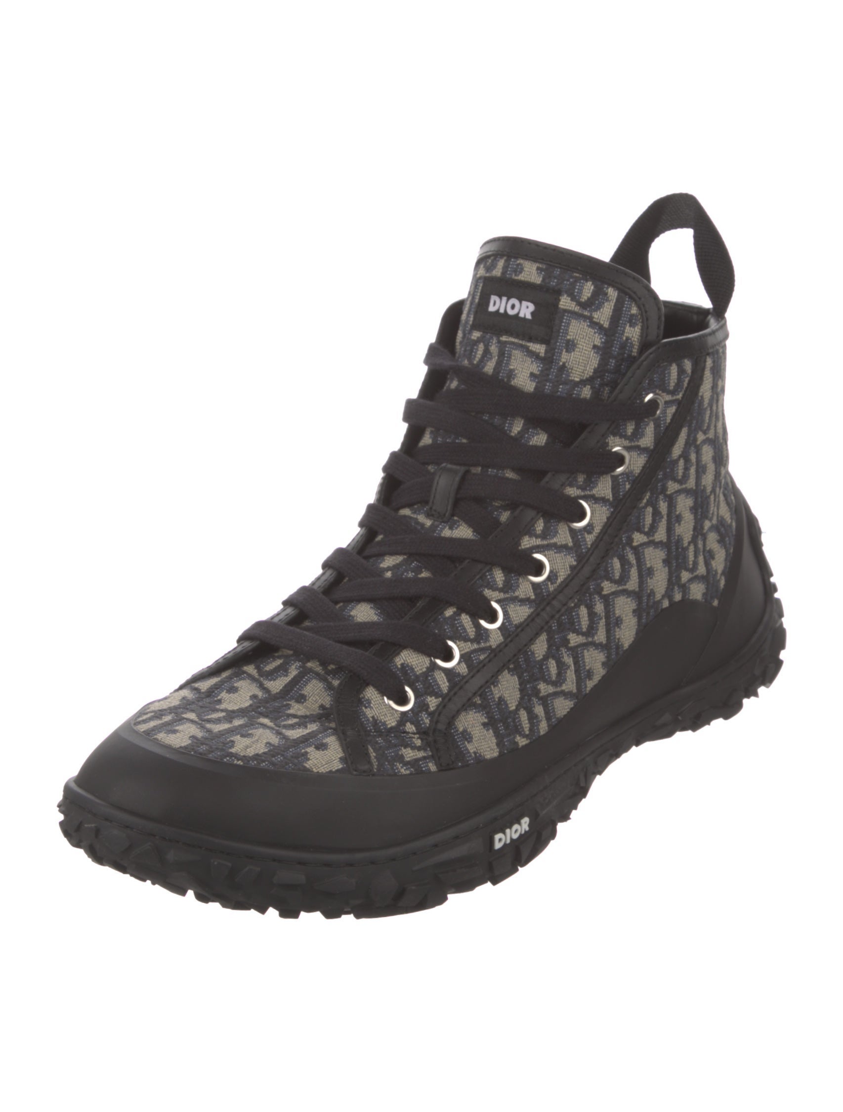 DIOR MEN 2021 Diorizon Oblique Jacquard' Lace-Up Boots