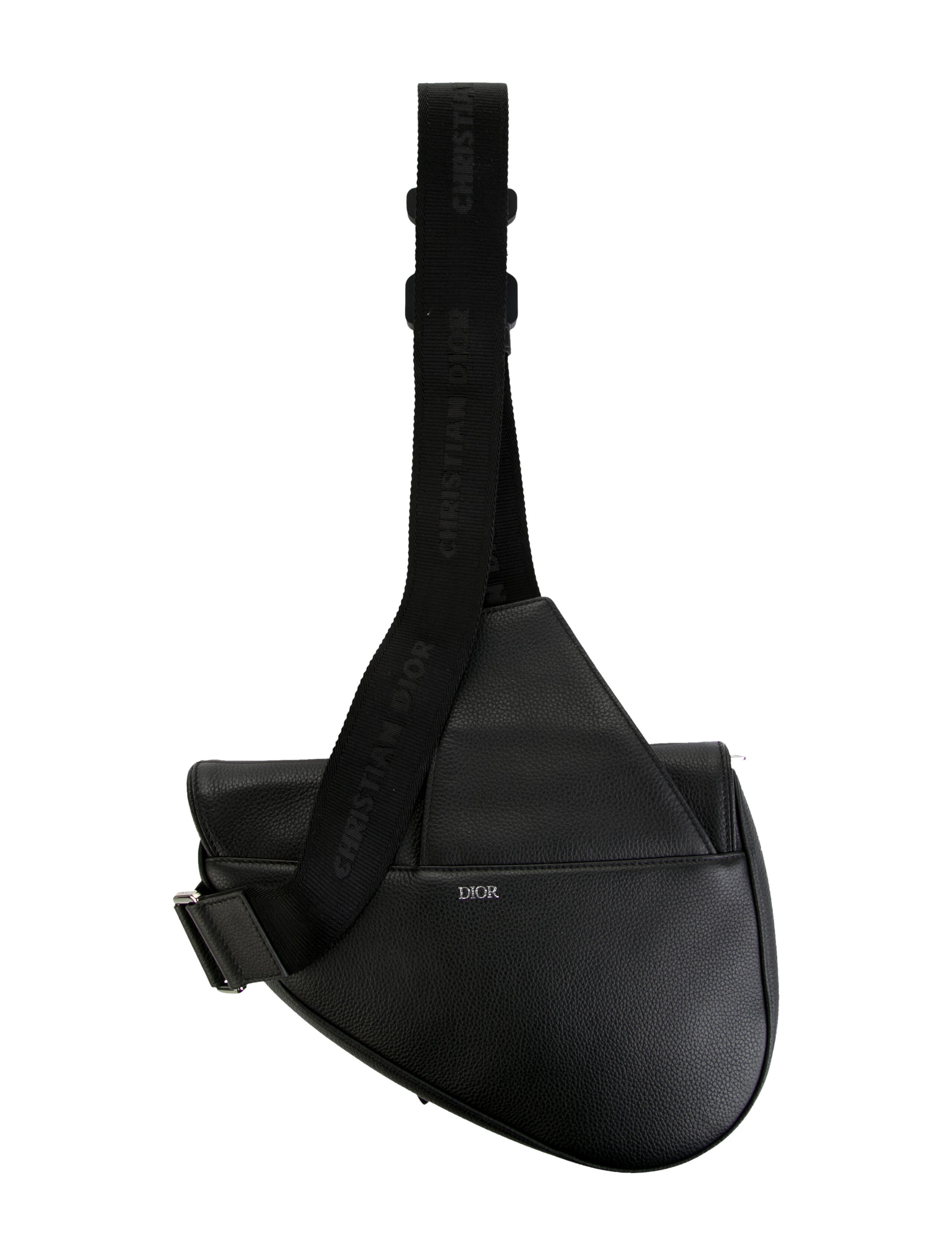 DIOR MEN Leather Saddle Bag Black Satchels, Bags DIORM30672 The