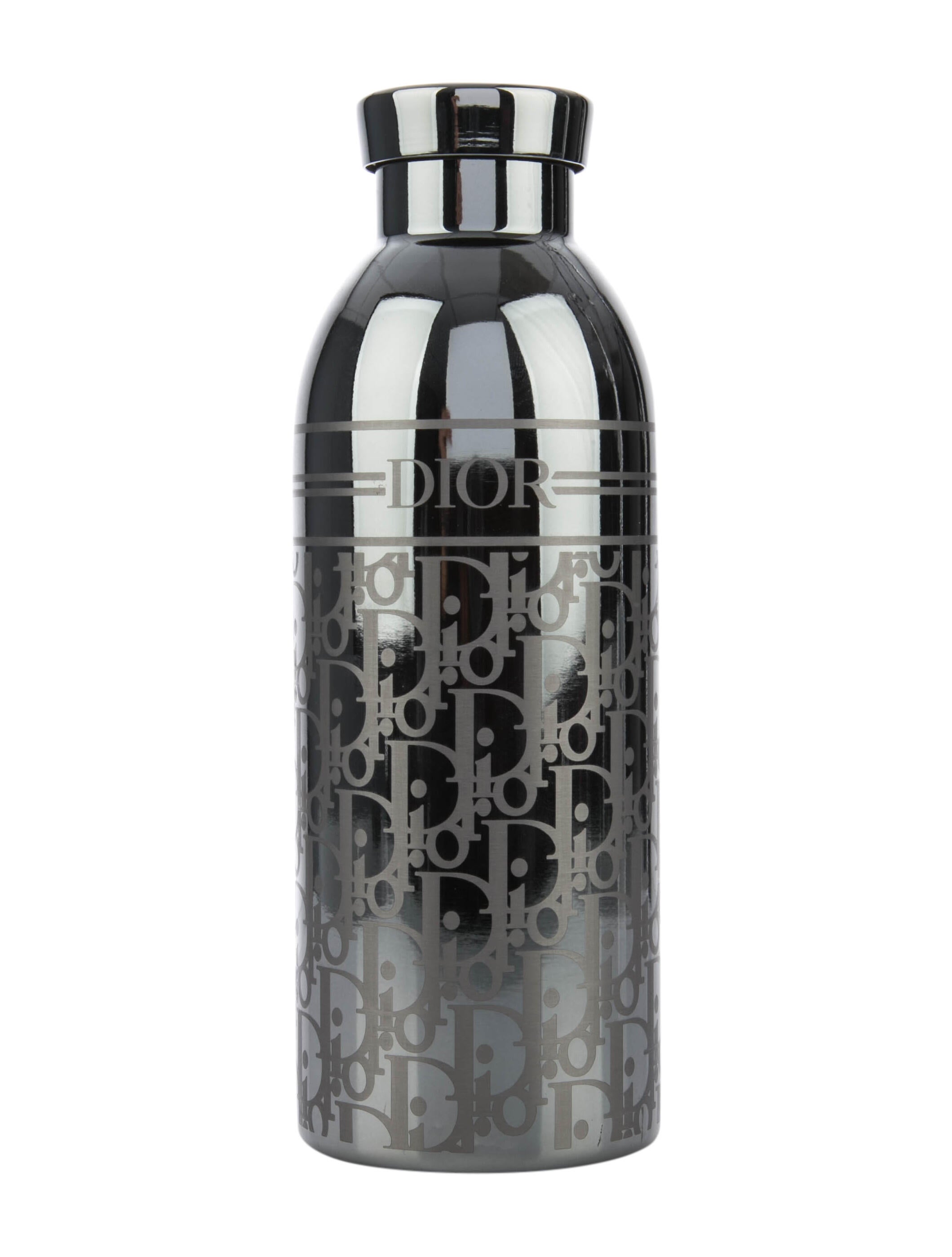 DIOR MEN Stainless Steel Oblique Aqua Bottle w/Strap