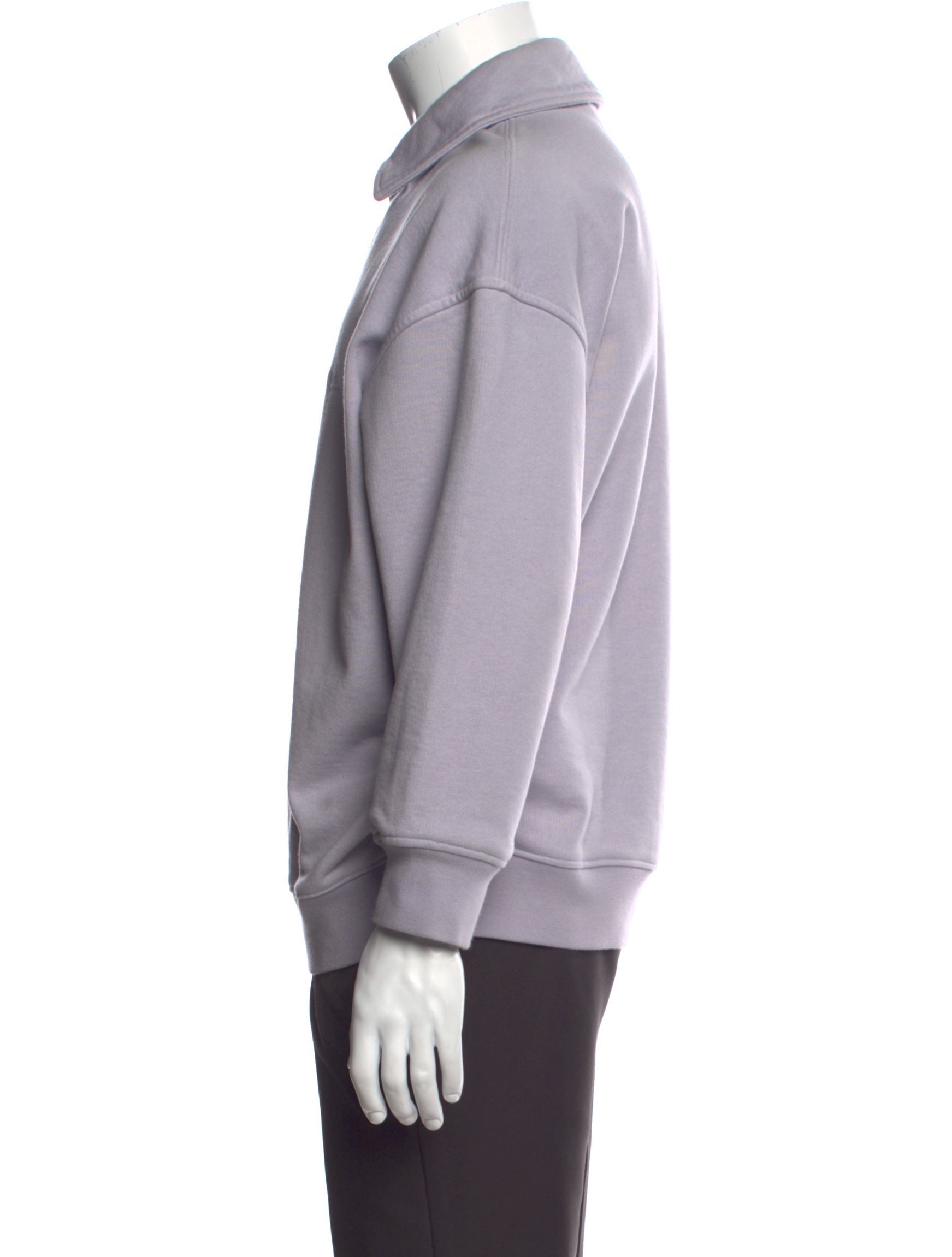DIOR MEN 2023 Couture Quarter Zip Sweatshirt - Purple Sweatshirts