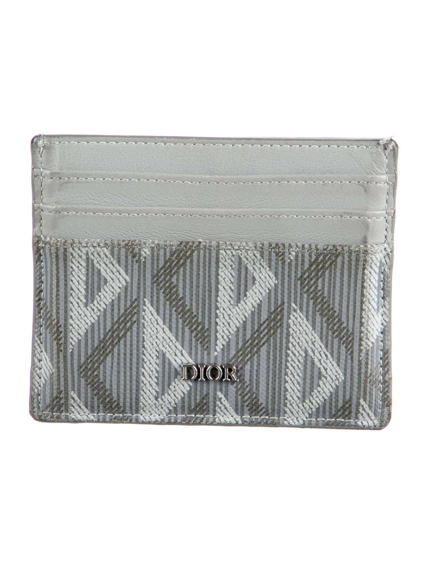 DIOR MEN 2021 Leather Bifold Wallet Grey Wallets, Accessories