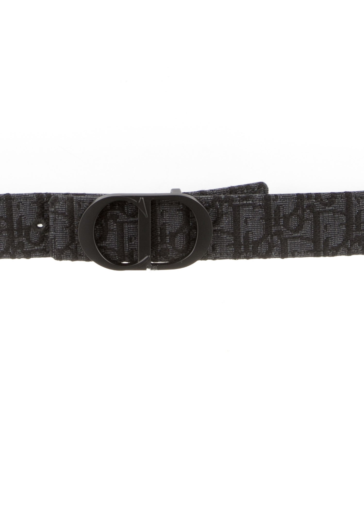 DIOR MEN Oblique Jacquard Canvas Belt w/ Tags - Black Belts  display picture 1