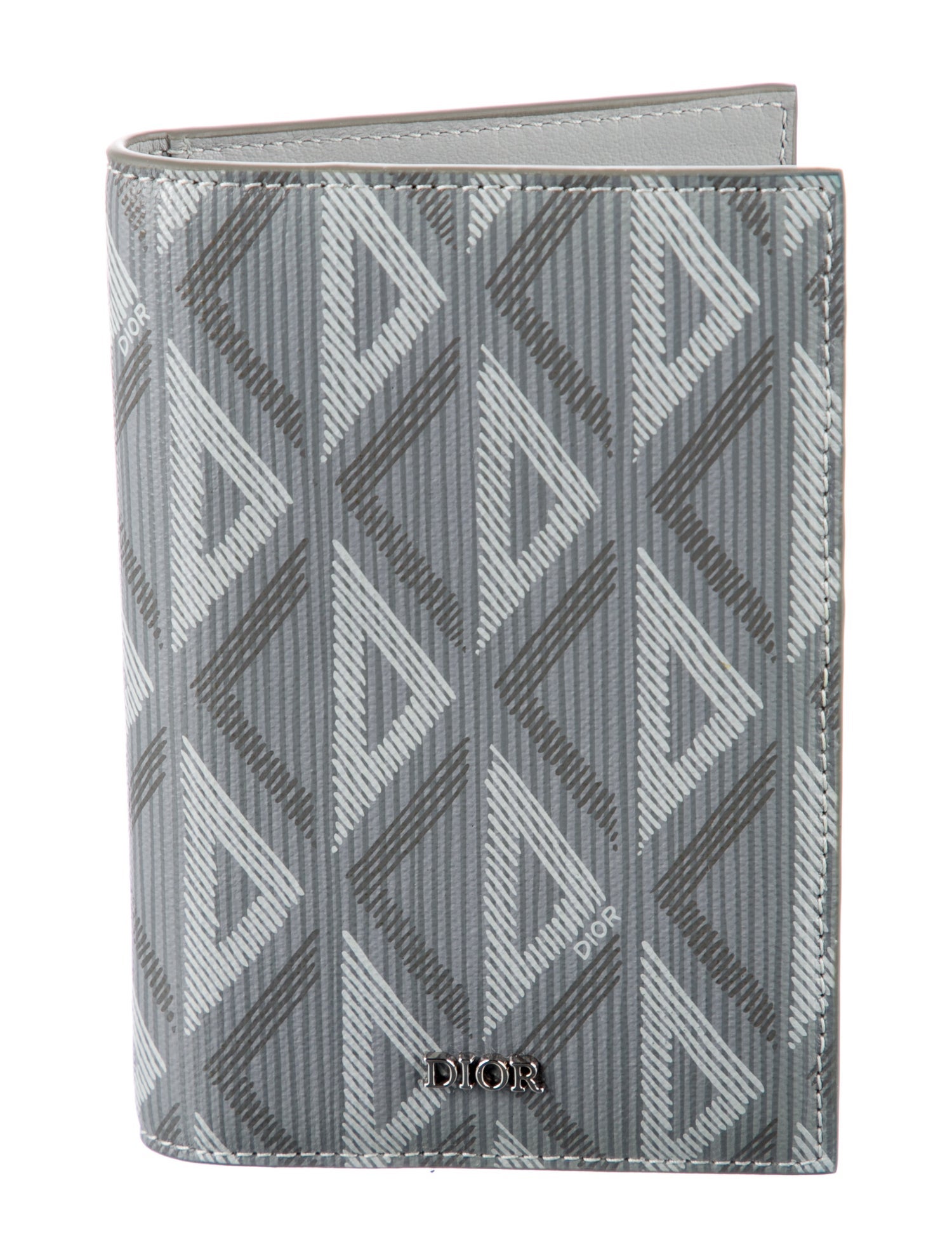 DIOR MEN CD Diamond Passport Cover - Grey Travel, Accessories