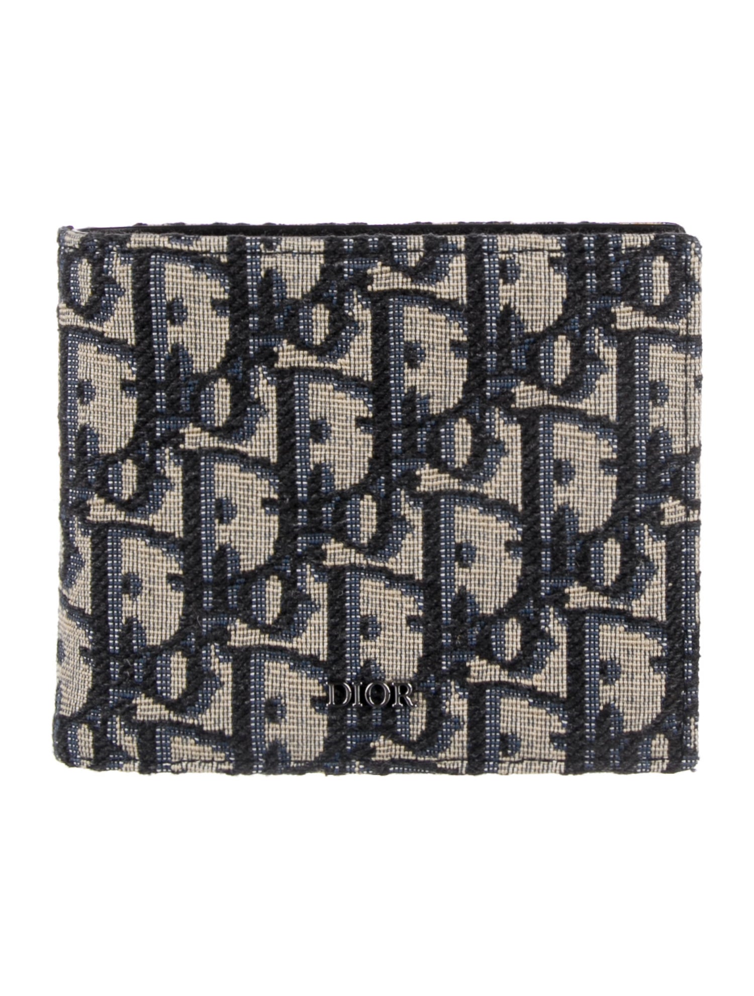 DIOR MEN 2022 Oblique Jacquard Bifold Wallet - Neutrals Wallets ...