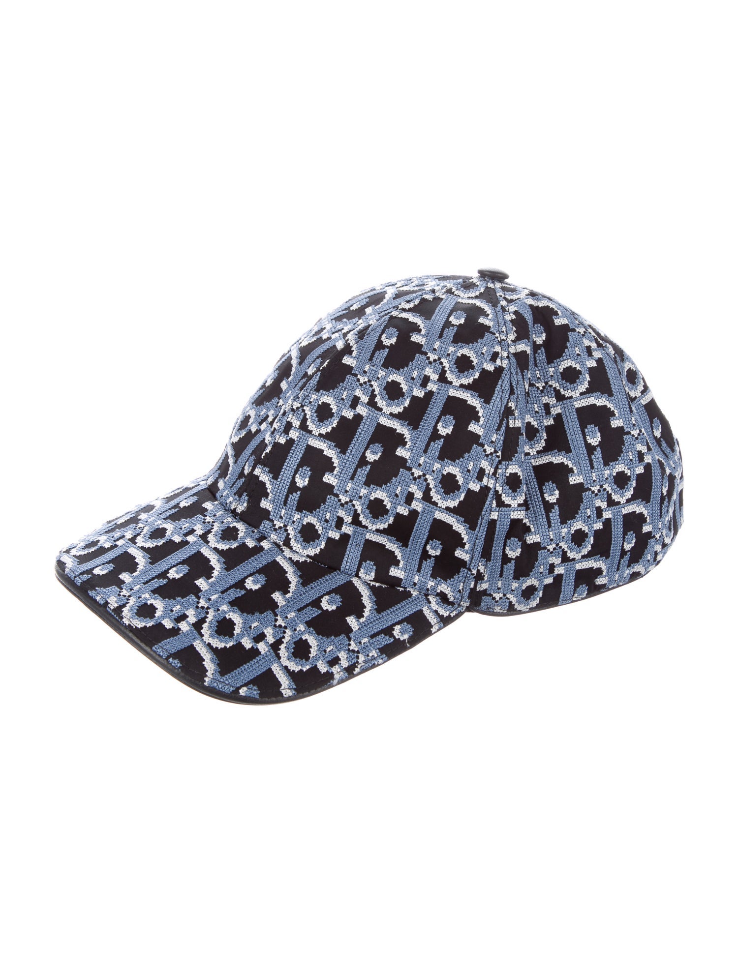 DIOR MEN Oblique Jacquard Baseball Hat w/ Tags - Black Hats