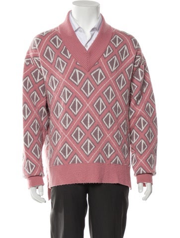 Cactus Jack Dior Sweaters Graphic Print V-Neck Cardigan L