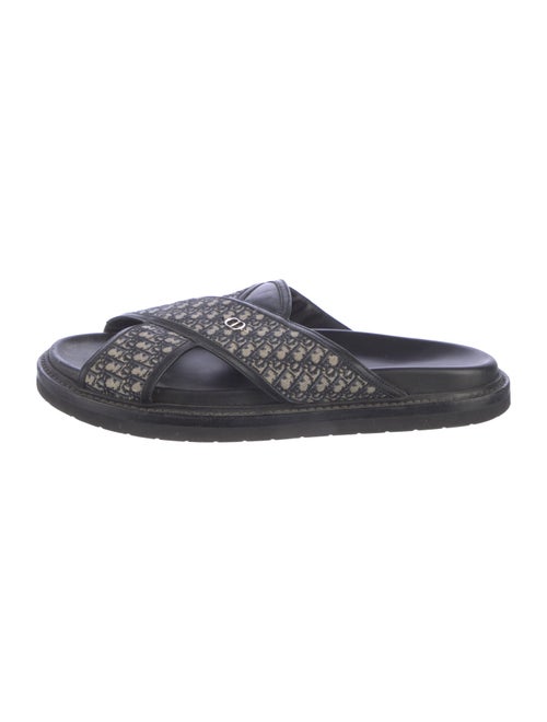 DIOR MEN Oblique Jacquard Canvas Slides