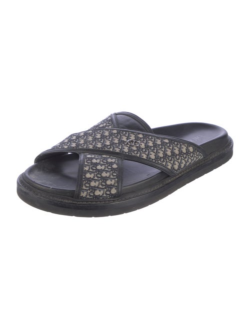 DIOR MEN Oblique Jacquard Canvas Slides