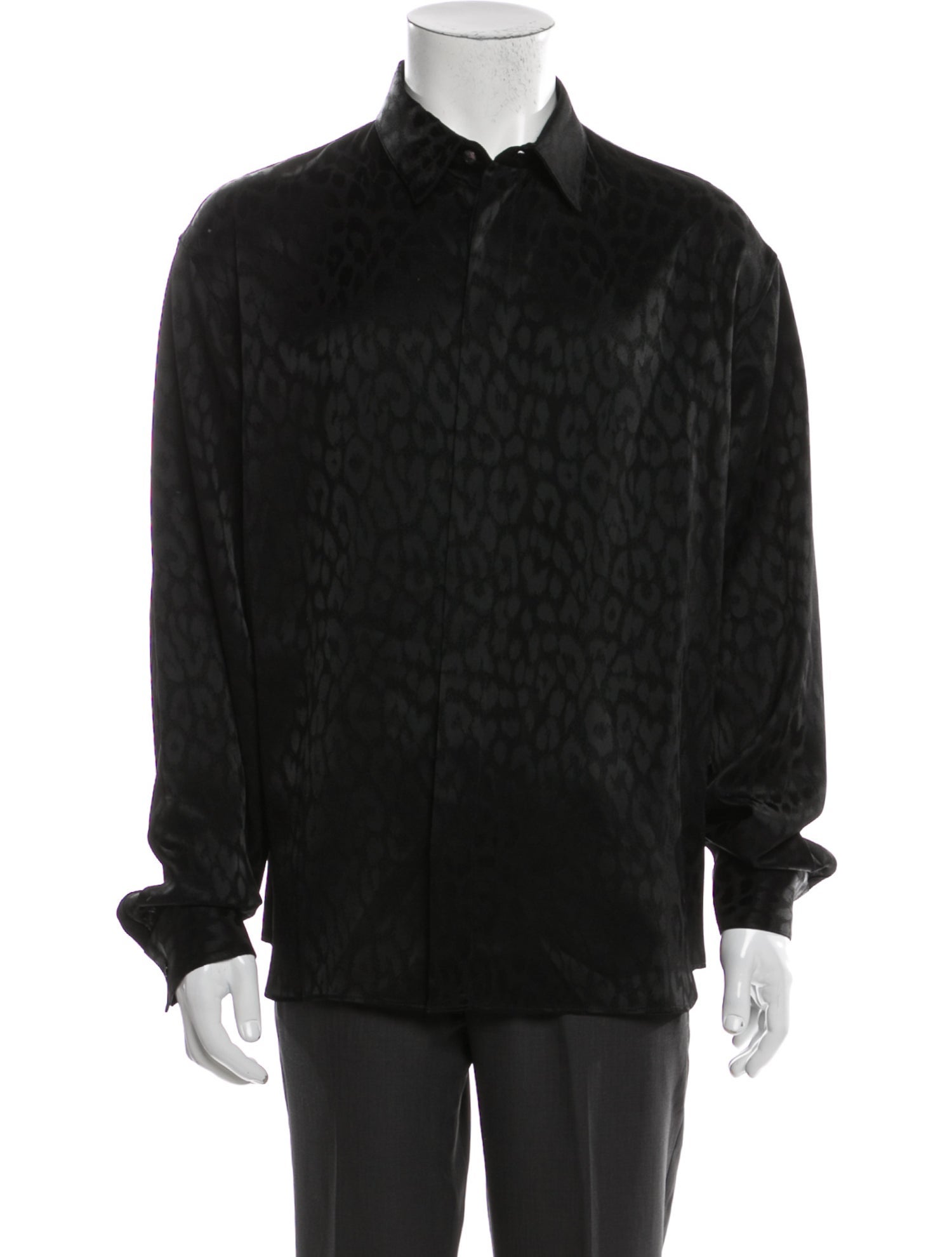 dior black dress shirt DIOR HOMME Men's Black Dress Shirt Collar Solid 40 41 42 Button Down Mesh  Tux