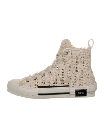 DIOR MEN B23 'Dior Oblique Macramé - Cream' Sneakers