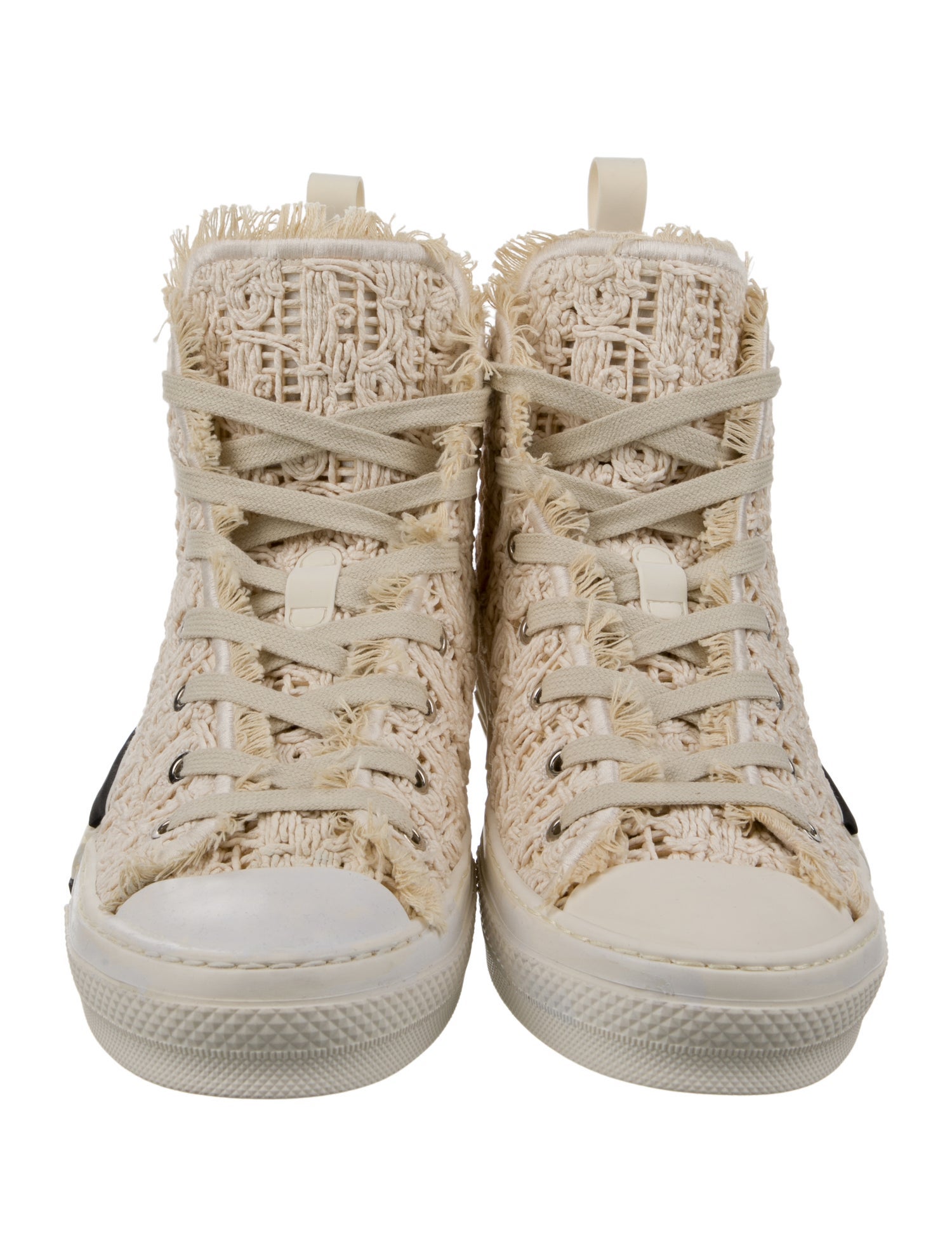 DIOR MEN B23 'Dior Oblique Macramé - Cream' Sneakers - Neutrals