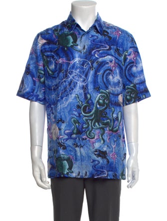 DIOR x Kenny Scharf 2020 Sealife 'Blue Swirl' Shirt