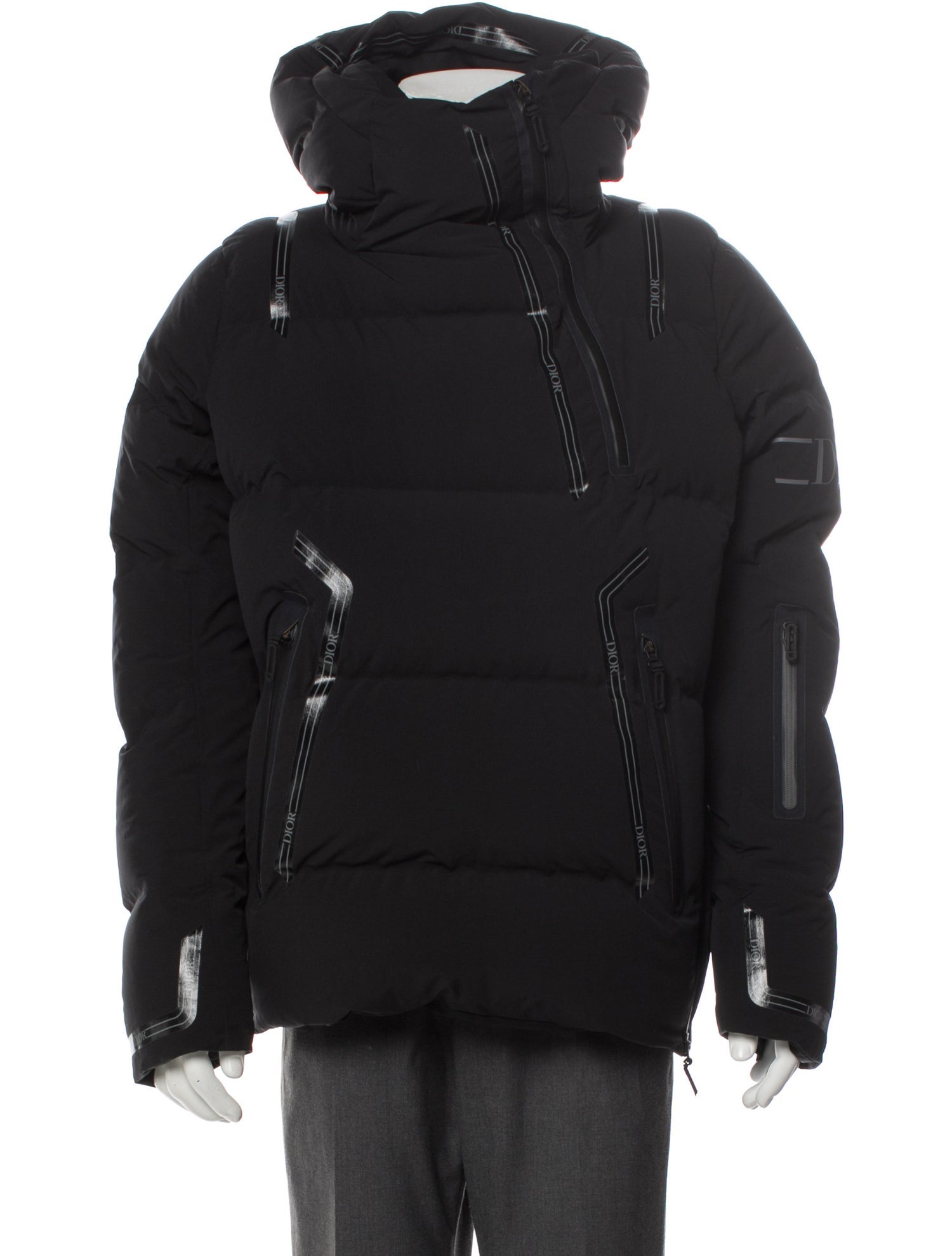 DIOR MEN 2022 x Descente Slip-On Hooded Down Puffer Coat