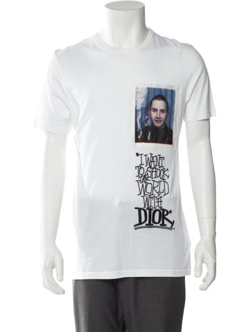 Dior MEN T-Shirts Graphic Print Crew Neck T-Shirt S