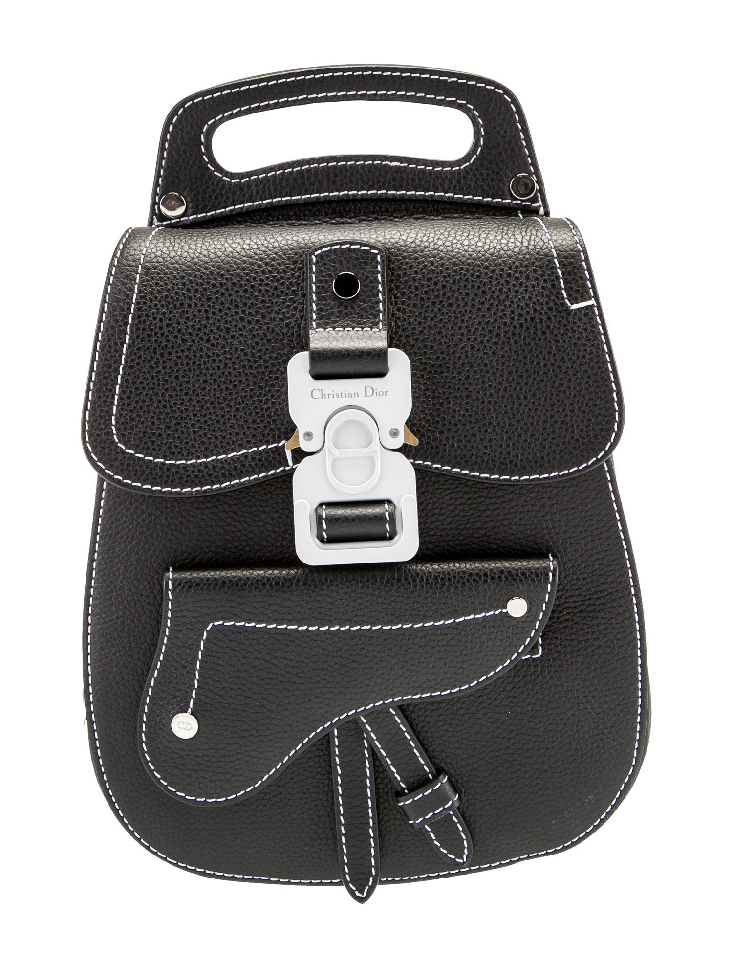 DIOR MEN Leather Mini Gallop Sling Bag - Black Messenger Bags