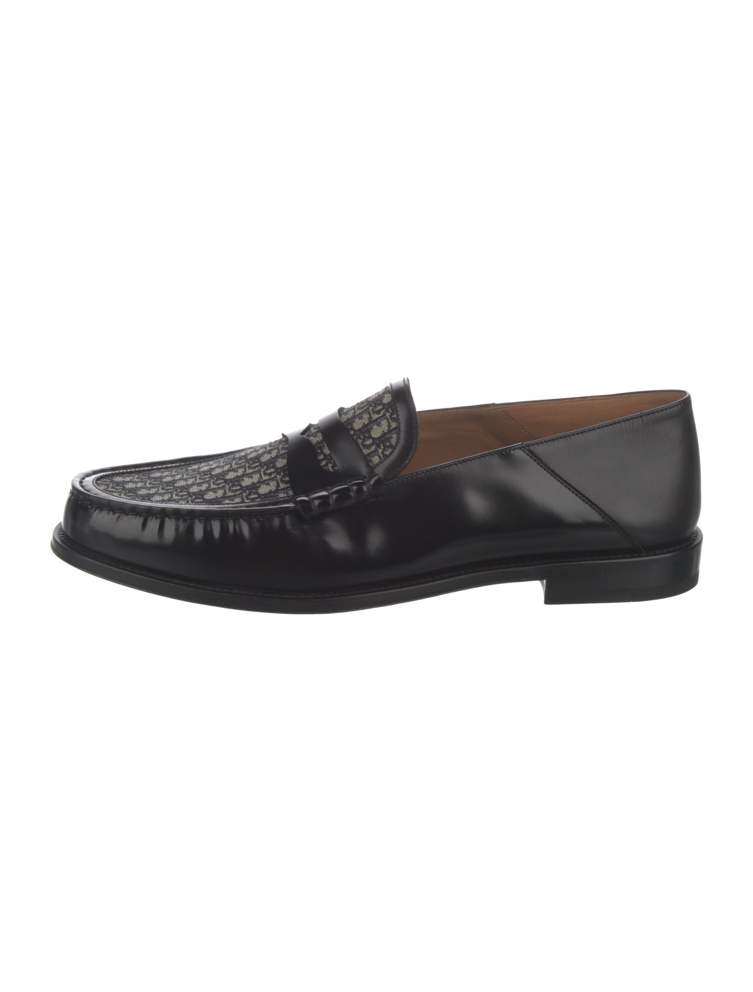 Christian Dior Black Leather Heeled Loafers main image 0