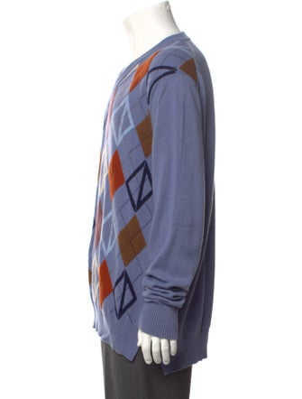 DIOR MEN Cashmere Plaid Print Pullover