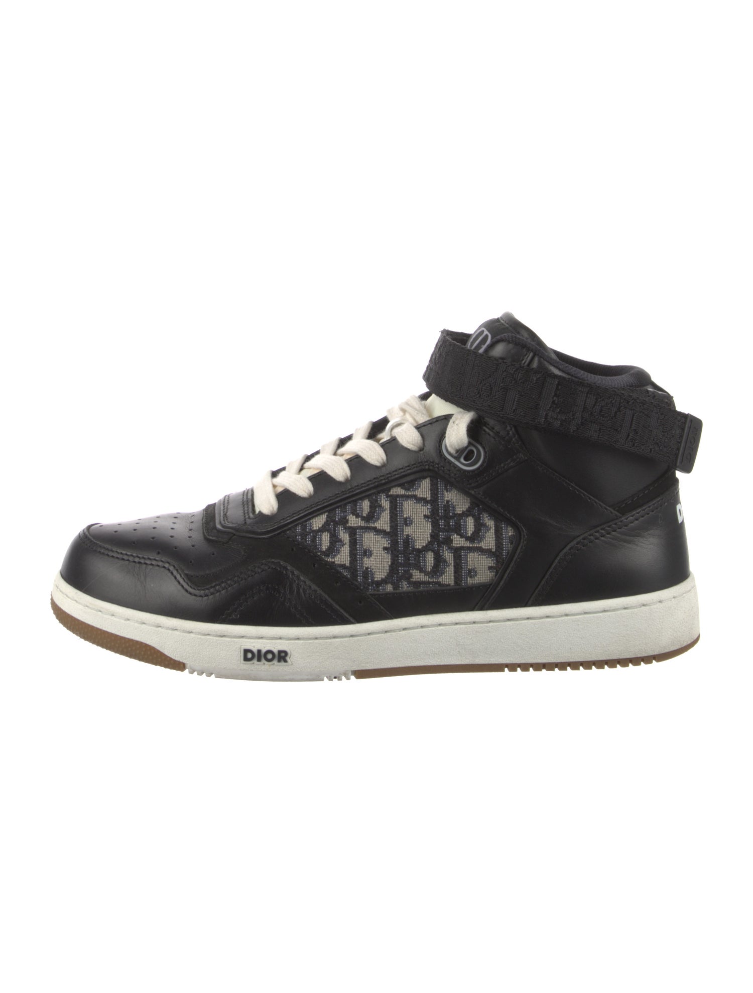 DIOR MEN Oblique Jacquard Leather Chunky Sneakers