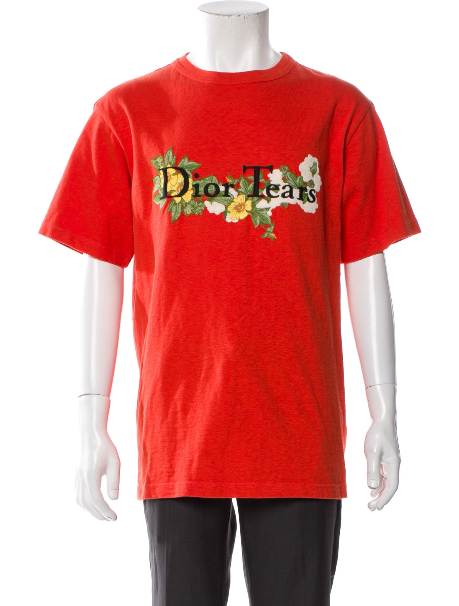 希少コラボ♪【Dior x Denim Tears】Relaxed-Fit T-Shirt Red DIOR x Denim Tears Clothing | The RealReal