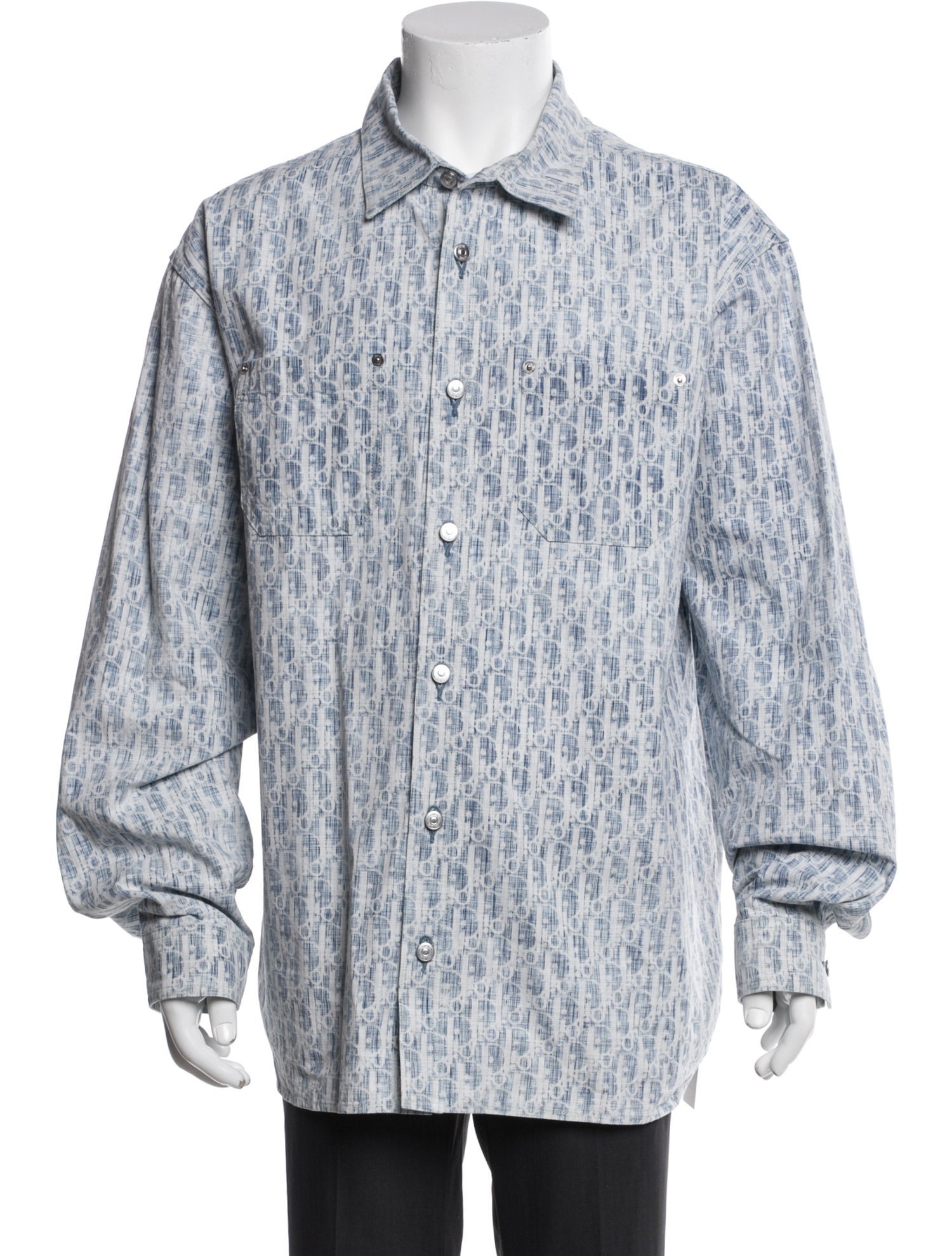 DIOR MEN 2020 Oblique Jacquard Dress Shirt