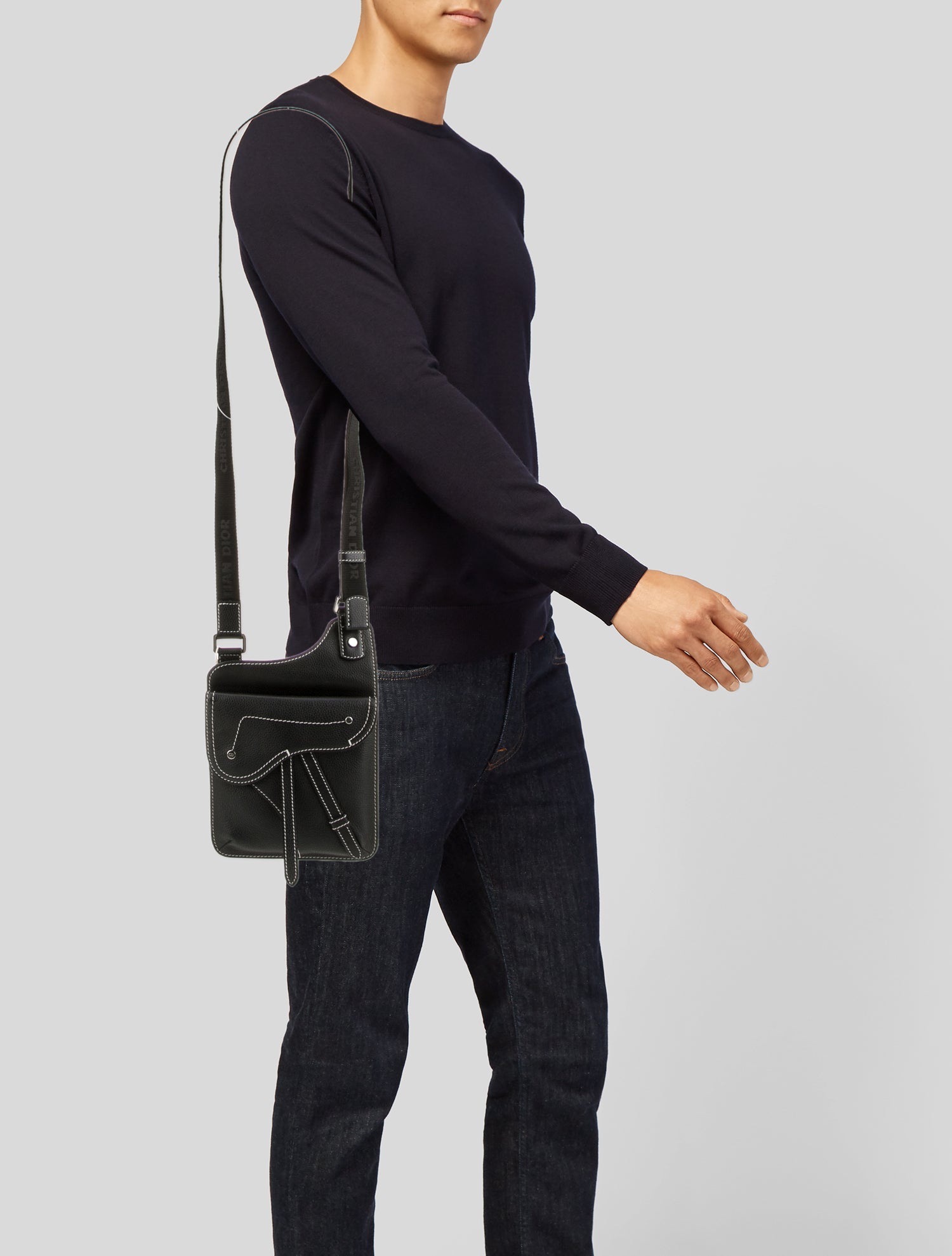 DIOR MEN Leather Crossbody Bag