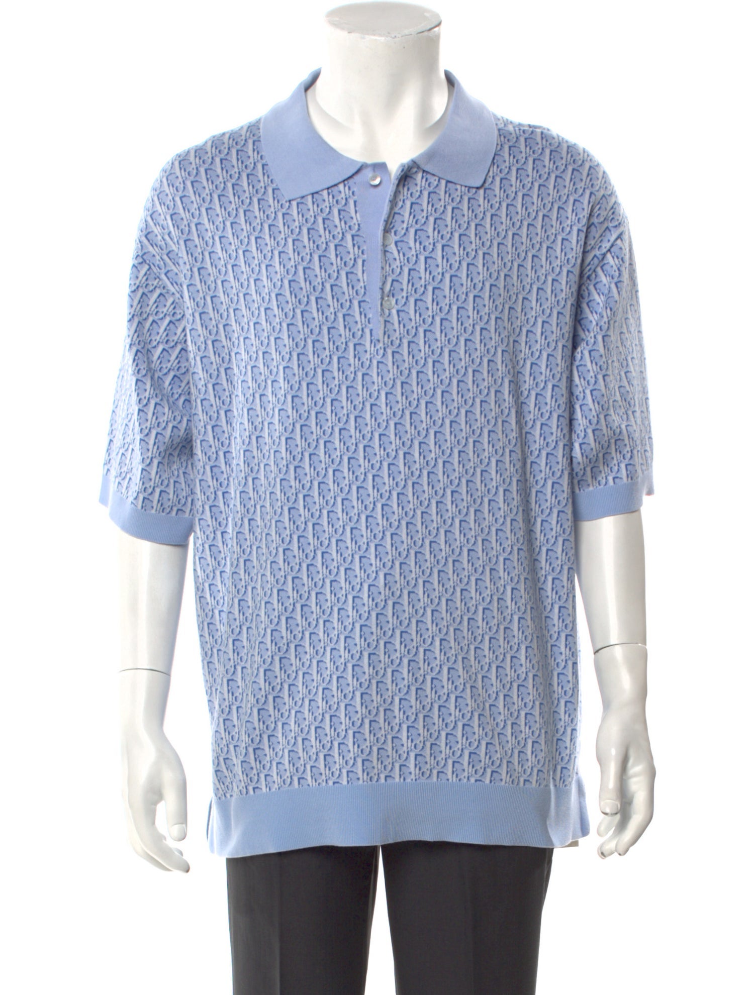 DIOR MEN 2022 Oblique Jacquard Polo Shirt