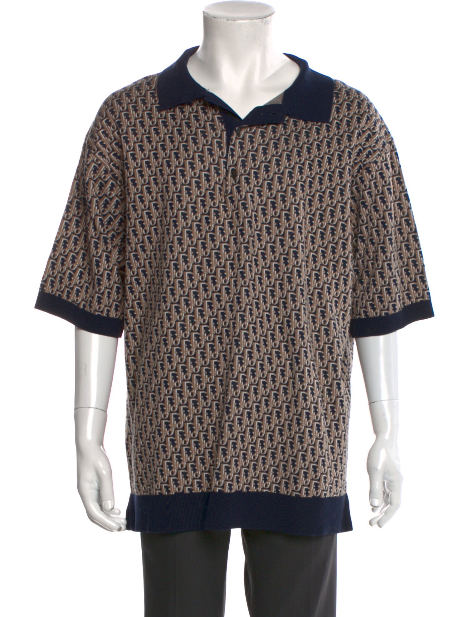 DIOR MEN 2022 Oblique Jacquard Polo Shirt