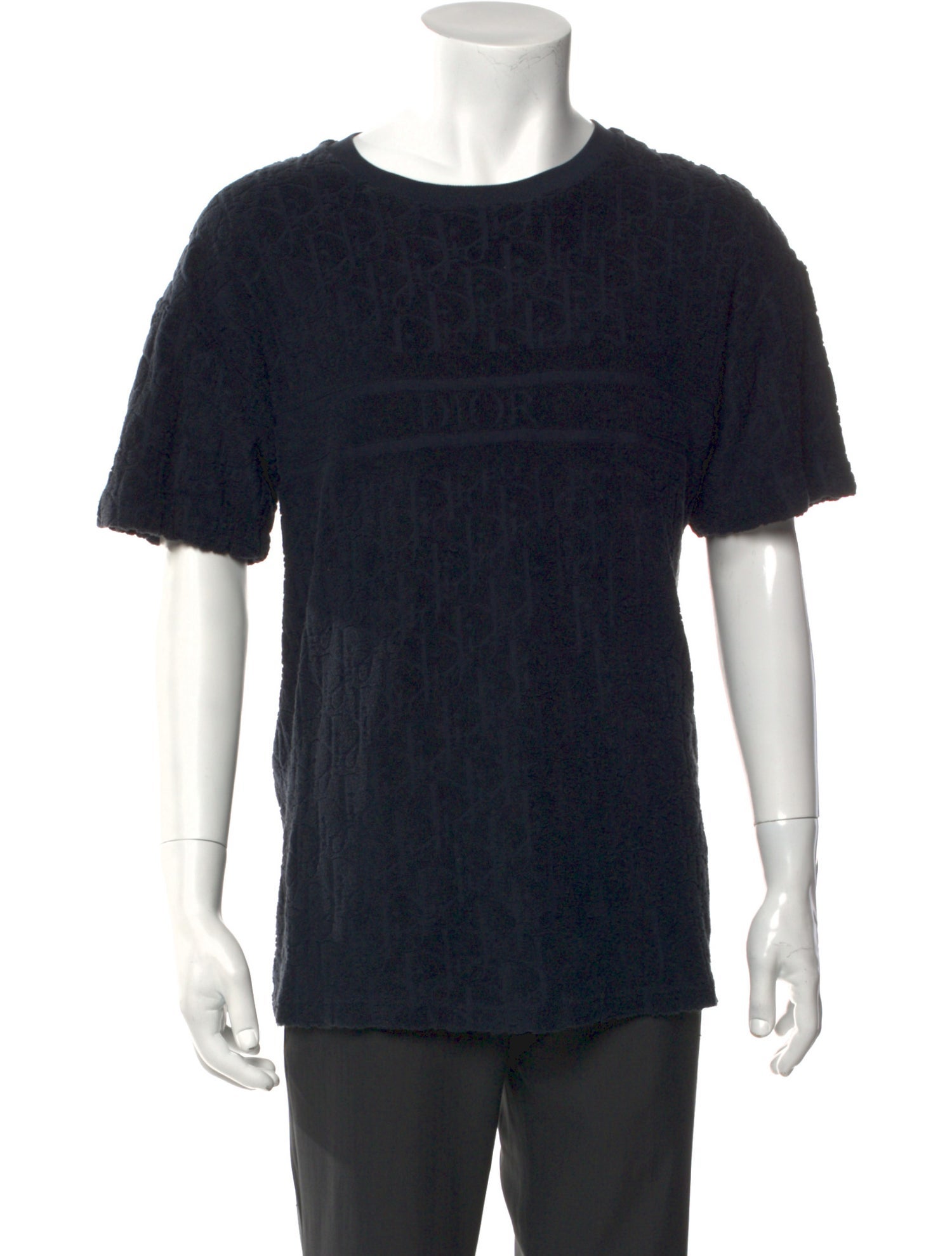DIOR MEN Oblique Jacquard Crew Neck T-Shirt