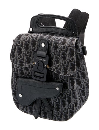 DIOR MEN Canvas Christian Dior Oblique Saddle