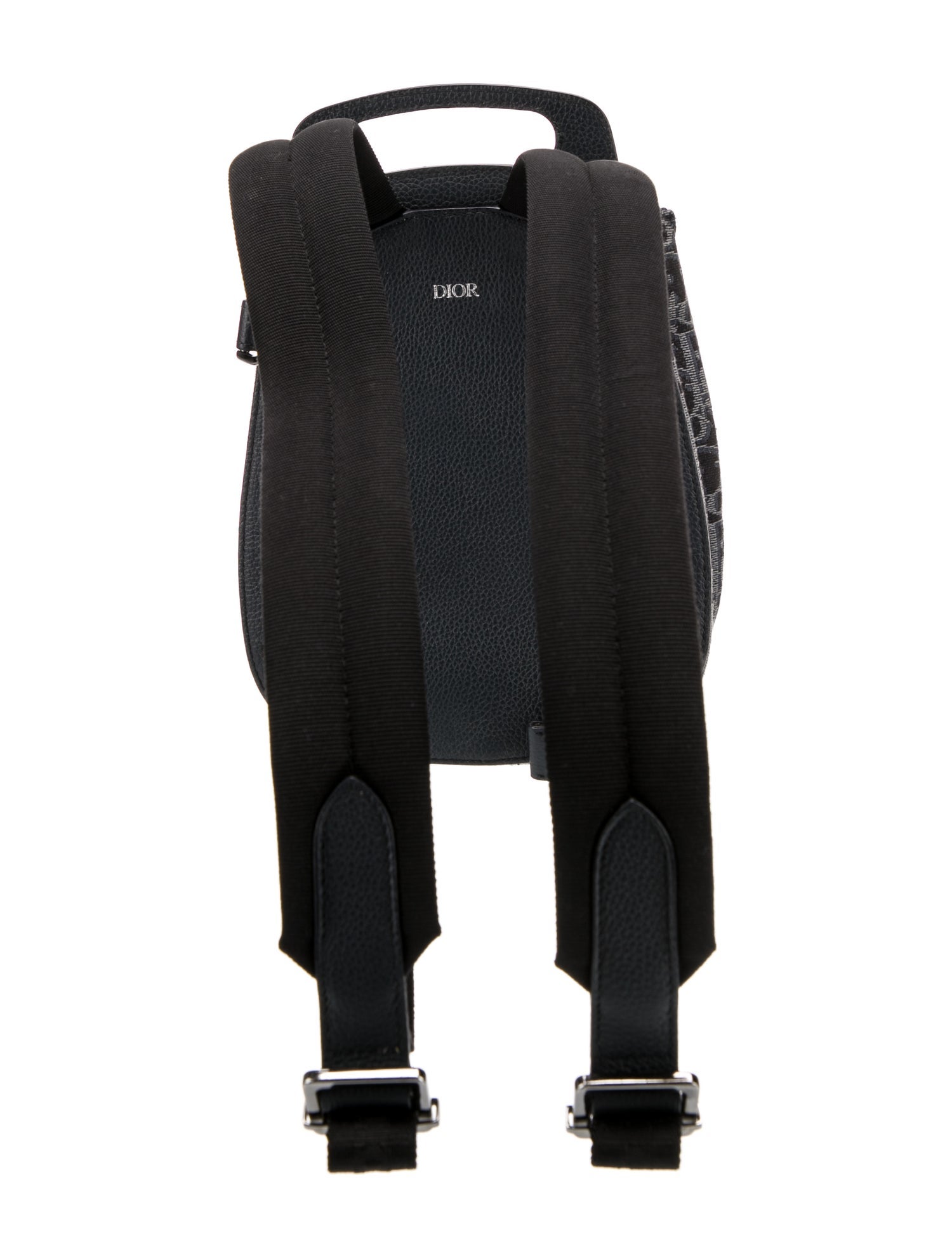 DIOR MEN Canvas Christian Dior Oblique Saddle - Blue Backpacks