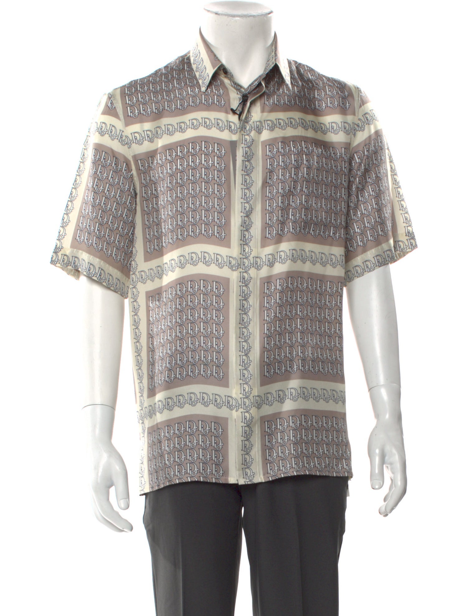 DIOR MEN Oblique Jacquard Silk Shirt