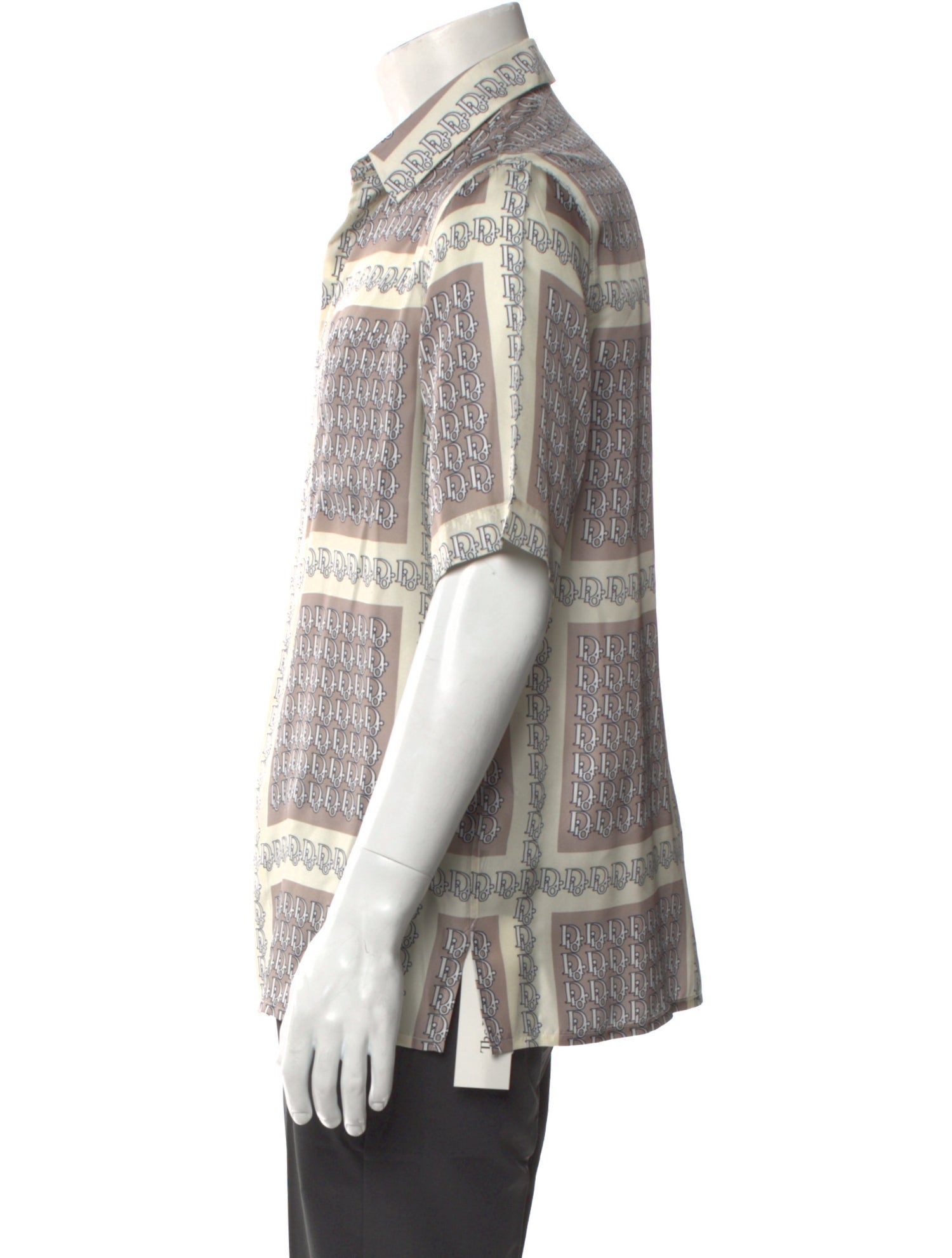 DIOR MEN Oblique Jacquard Silk Shirt