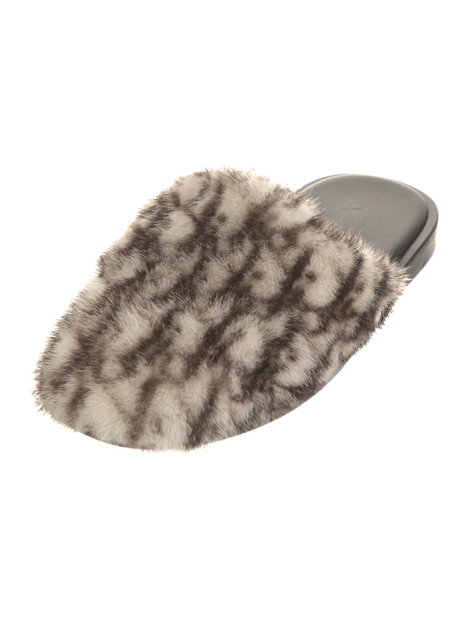 Christian Dior Diorissimo Pattern Mink Mules