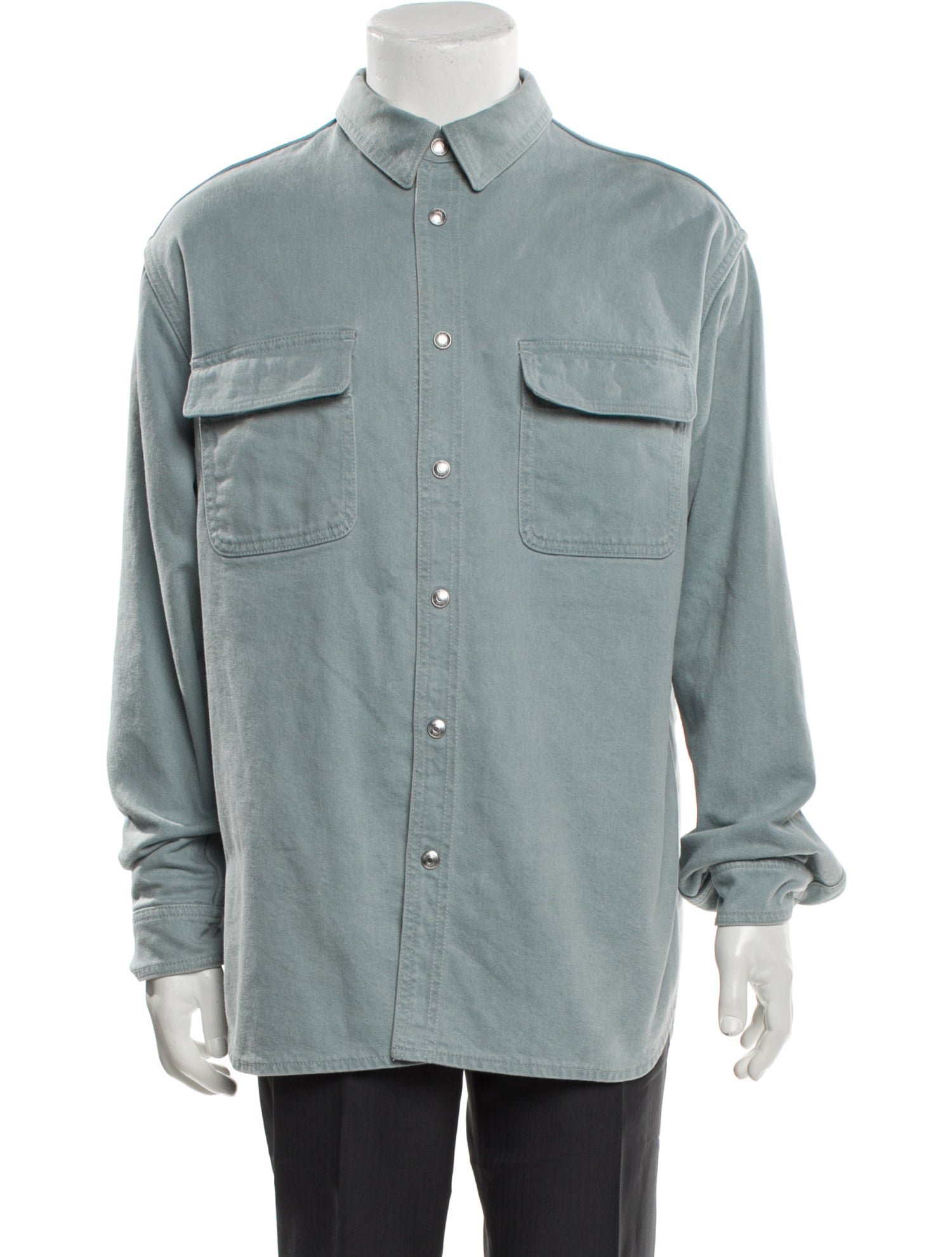 DIOR MEN 2023 Reversible Oversized Denim Shirt Utility Jacket