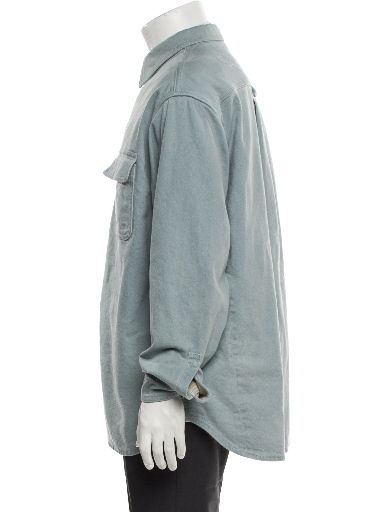 DIOR MEN 2023 Reversible Oversized Denim Shirt Utility Jacket