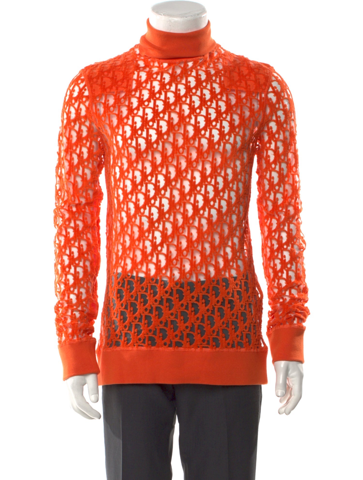 DIOR MEN 2021 Oblique Jacquard Sweatshirt - Orange