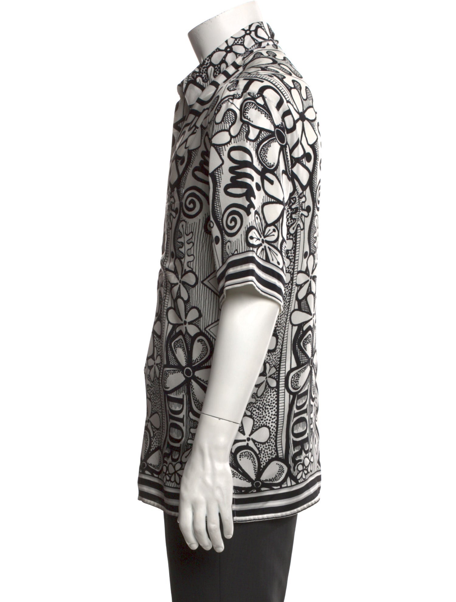 DIOR x Shawn Stussy Printed Short Sleeve Shirt